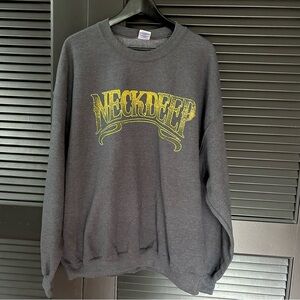 Neck Deep Dark Gray Pullover Sweatshirt, Size XL, NWOT